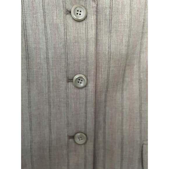 pendleton wool 3 button CLASSIC PIN STRIPE TAN blazer Size 12 - Picture 4 of 9